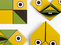 funny face card / 折り紙