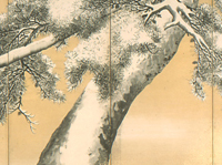 雪松図屏風